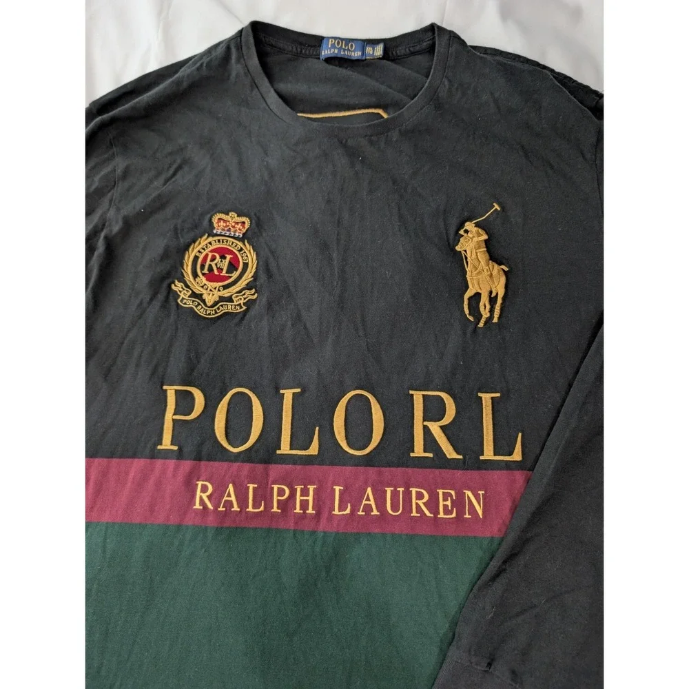 Polo Ralph Lauren Long Sleeve Rugby Style Mens Shirt Sz.XXL Embroidered Big Pony